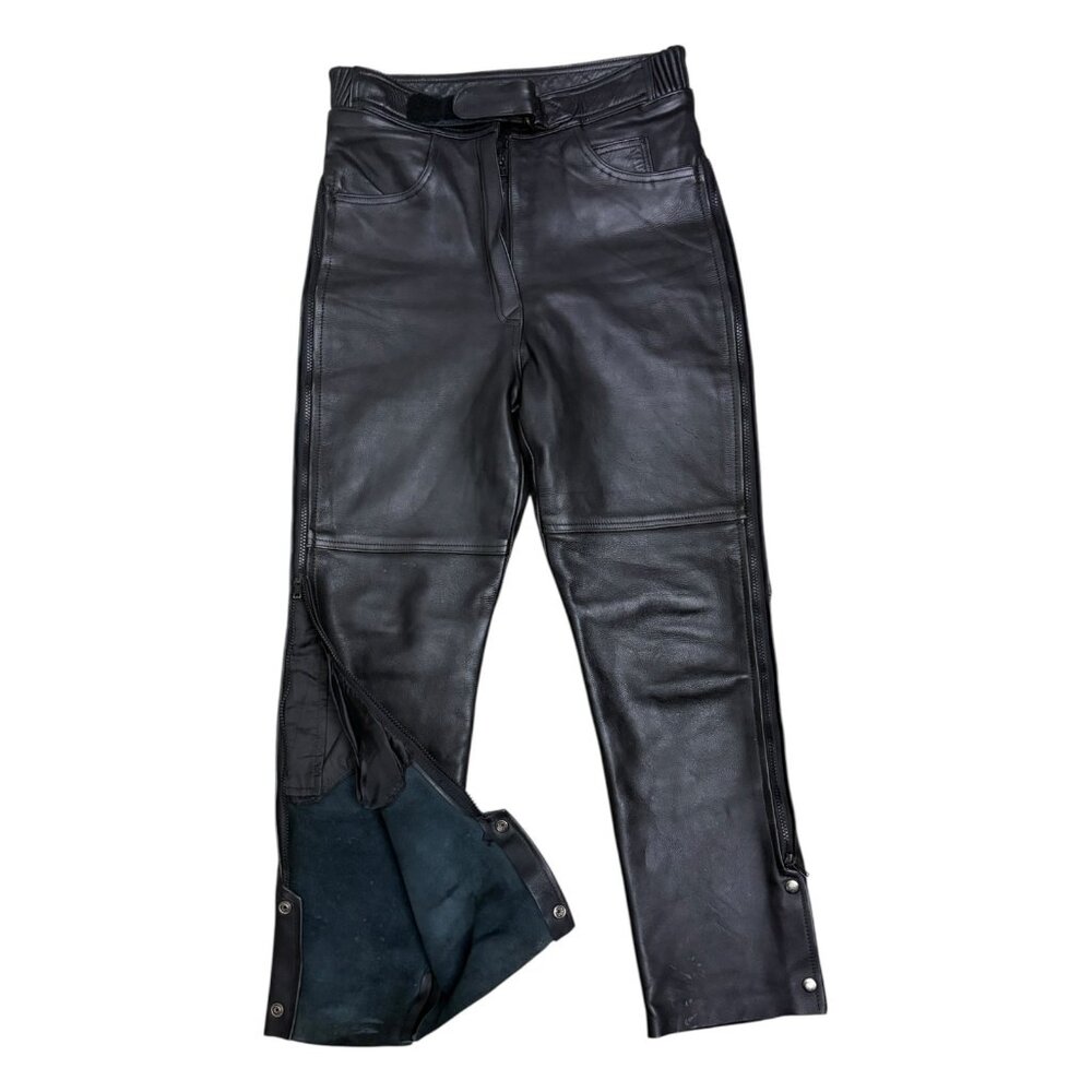 JOE ROCKET Vintage Genuine LEATHER Motorcycle Biker Riding Pants Womens 12